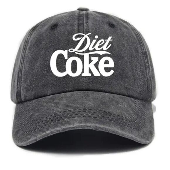 Vintage Style "Diet Coke" Black Adjustable Fit Baseball Hat Cap - Picture 1 of 3